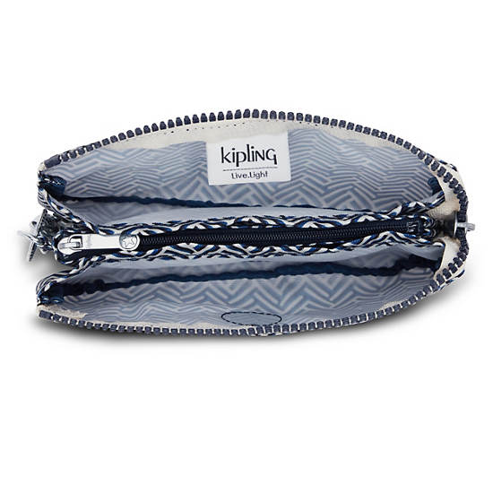 Bolsas Kipling Creativity Large Printed Pouch Azules Blancos | MX 2093AH